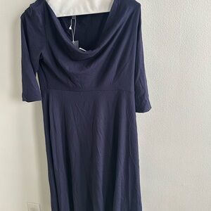 NWT Eileen Fisher draped viscose jersey dress, size XS